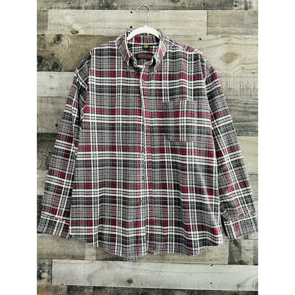 Flyshacker 100% Cotton Heavyweight Flannel Plaid Lumberjack Fishing Shirt 3XL